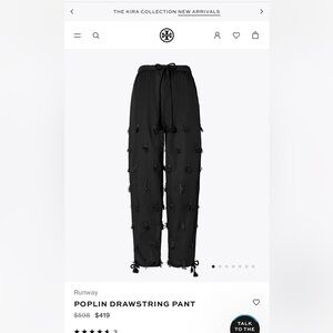 COPY - Tory Burch Poplin Drawstring Pant